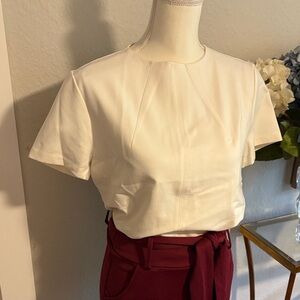 Spanx short sleeve off-white top size medium.  N W O T.